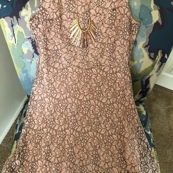 Beautiful Pink/Blush lace high-lo dress - Picture 6 of 8